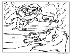 Mufasa kavga Scar Boyama Sayfası