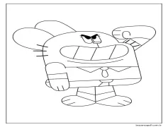 Muhteşem Gumball Boyama Sayfası