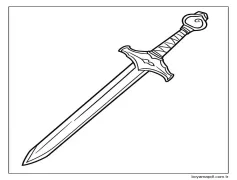 Muhteşem Kılıç Boyama Sayfası