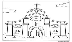 Muhteşem Kilise Boyama Sayfası
