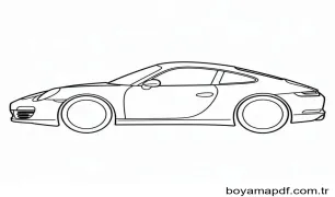 Muhteşem Porsche Boyama Sayfası