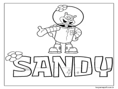 Muhteşem Sandy Cheeks Boyama Sayfası