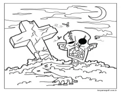 Muhteşem Zombi Boyama Sayfası