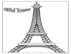 Mükemmel Eyfel Kulesi Boyama Sayfası
