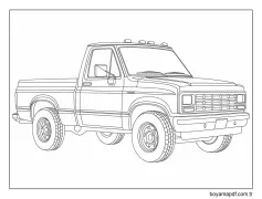 Mükemmel Kamyonet Çizimleri Boyama Sayfası