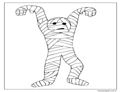 Mumya 1 Yaş Çocuklar İçin Boyama Sayfası