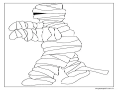 Mumya 3 Yaş Çocuklar İçin Boyama Sayfası