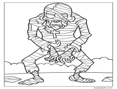 Mumya Halloween Boyama Sayfası