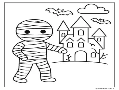 Mumya Ücretsiz Yazdırılabilir Boyama Sayfası