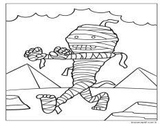 Mumya Yazdırılabilir Boyama Sayfası