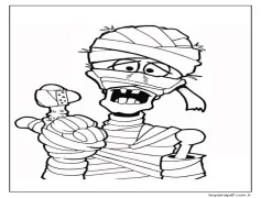 Mumya Yazdırılabilir Görsel Boyama Sayfası