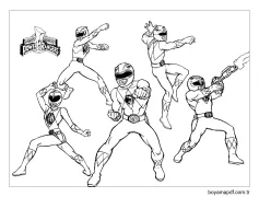 Müthiş Power Ranger Boyama Sayfası