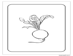 Müthiş Turp Boyama Sayfası