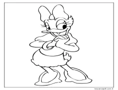 Mutlu Daisy Duck Boyama Sayfası