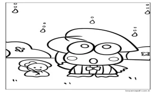 Mutlu Keroppi Boyama Sayfası