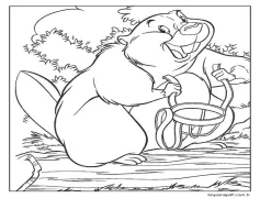 Mutlu Kunduz Boyama Sayfası