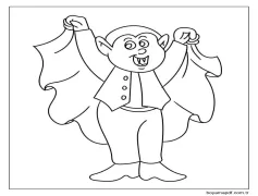 Mutlu Vampir Boyama Sayfası