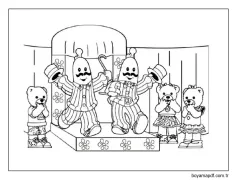 Muz Pijama Palyaço Boyama Sayfası