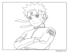 Naruto Renklendirme Boyama Sayfası