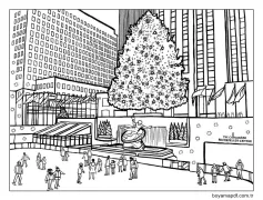 New York Şehir Basın Boyama Sayfası