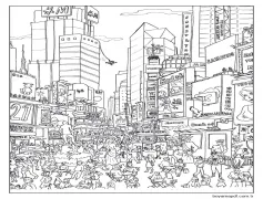 New York Şehir Boyama Sayfası