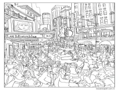 New York şehir görüntüsü Boyama Sayfası