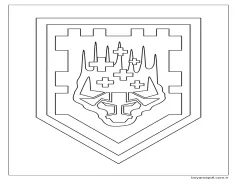 Nexo Şövalyeleri Kalkanı Boyama Sayfası