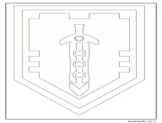 Nexo Şövalyelerinin Kalkanı Boyama Sayfası