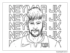 Neymar 1 Boyama Sayfası