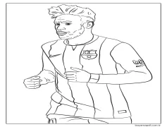 Neymar Baskı İçin Boyama Sayfası