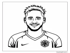 Neymar Bedava Boyama Sayfası