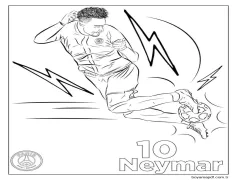 Neymar Çocuklar İçin Boyama Sayfası