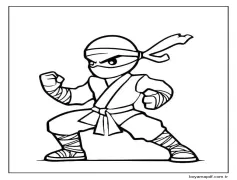 Ninja 2'i çiz Boyama Sayfası