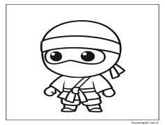 Ninja 3'i çiz Boyama Sayfası