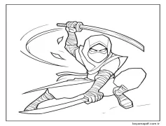 Ninja 4'i çiz Boyama Sayfası