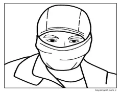Ninja 6'i çiz Boyama Sayfası
