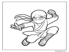 Ninja 8'i çiz Boyama Sayfası