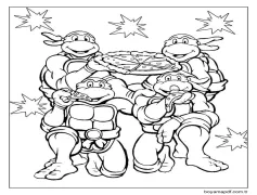 Ninja Kaplumbağalar Boyama Sayfası