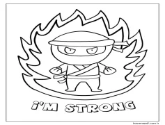 Ninja Logosu Boyama Sayfası