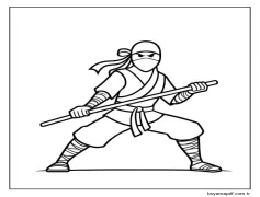 Ninja temel çizimi Boyama Sayfası