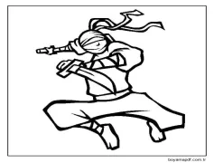 Ninja'yı ücretsiz yazdırılabilir çizin Boyama Sayfası
