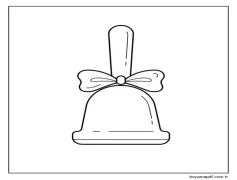 Noel Baba'nın basit çanı. Boyama Sayfası