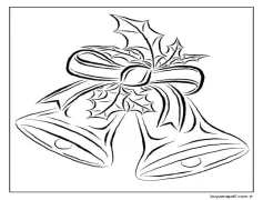 Noel için evinizi çanlarla süslemek bir gelenektir. Boyama Sayfası