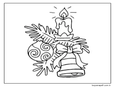 Noel'in sihirli sembolleri. Boyama Sayfası