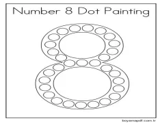 noktalı sayı 8 Boyama Sayfası