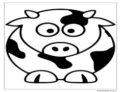 Normal İnek Boyama Sayfası