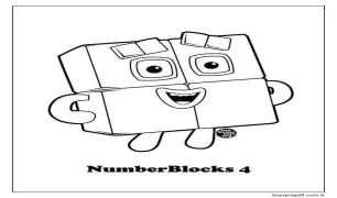 Numberblocks Çizgi Boyama Sayfası