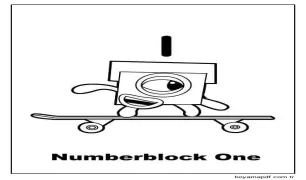Numberblocks Yazdırılabilir Boyama Sayfası