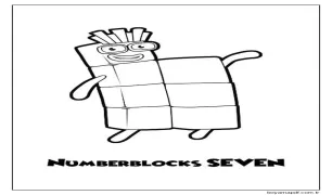 Numberblocks Yazdırma Boyama Sayfası