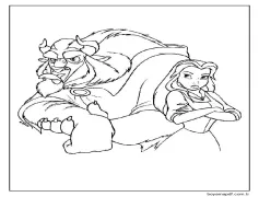 Öfkeli Güzel ve Çirkin'i çiz Boyama Sayfası